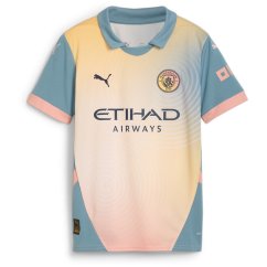 Puma Manchester City FC Fourth Shirt 2024 2025 Juniors Blue