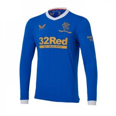 Castore Rangers Replica Home Longsleeve Shirt 2021 2022 Mens Blue