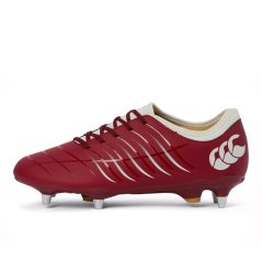 Canterbury Phoenix 2 Team Mens Soft Ground Rugby Boots Red Dahlia