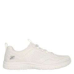 Skechers Engineered Mesh Lace-Up W Memory F Slip On Trainers Womens Off White