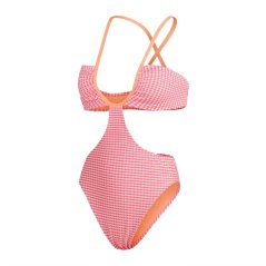 Speedo Women's Gingham Convertible One Piece Swimsuit Light Pink