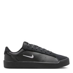 Nike Men's Blacktop Leather Court Trainers Black/Black