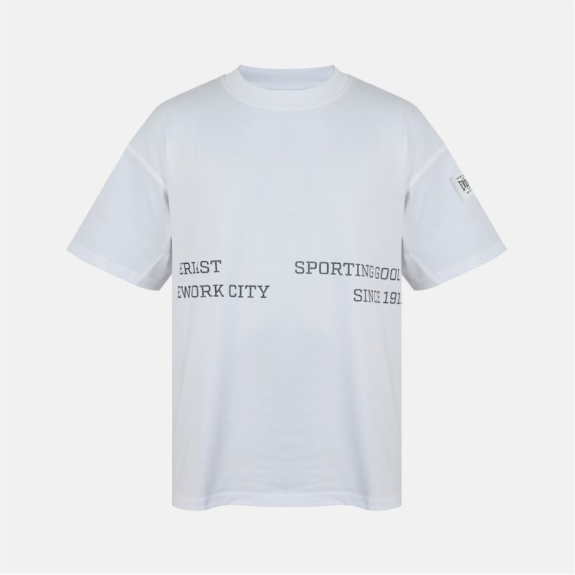 Everlast Men's NYC Linear Oversized T-Shirt White