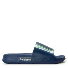 Havaianas Women's Classic Logomania Black Flip Flops Amznte Blue