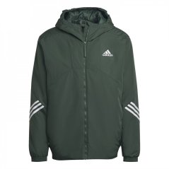 adidas Back To Sport Hooded Jacket Mens Softshell Green Oxide