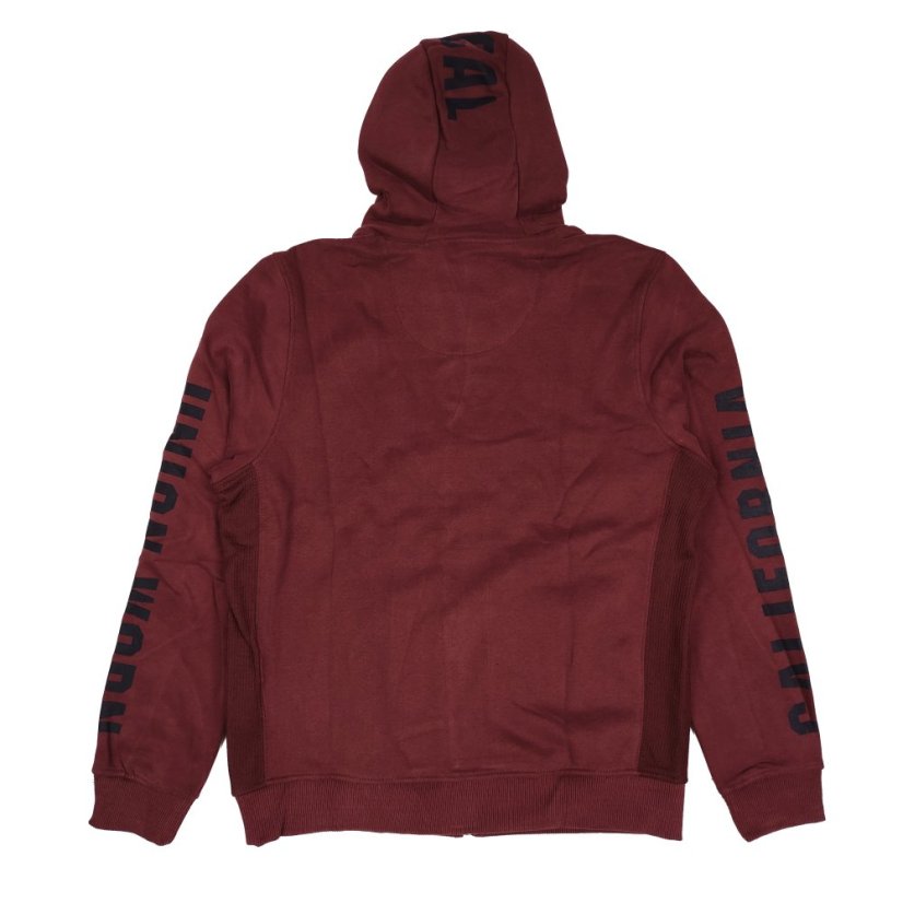 SoulCal USA Zip Hoodie Mens Burgundy