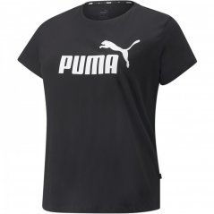 Puma Ess Logo Tee Plus T-Shirt Womens Puma Black