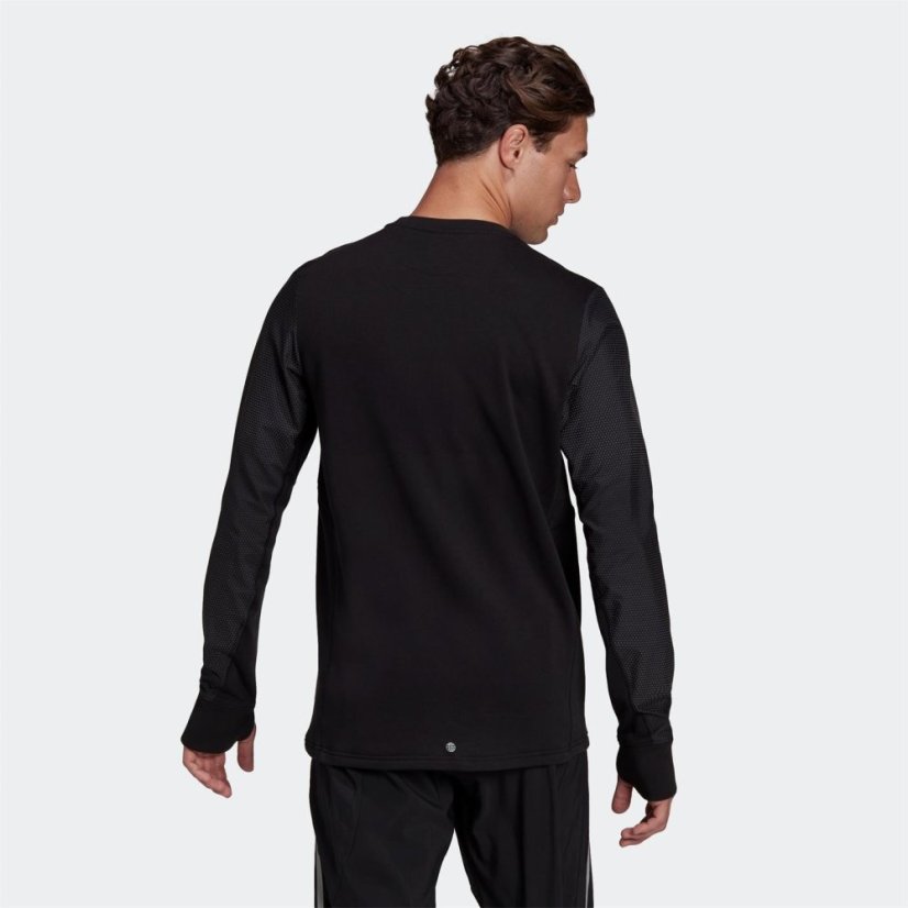 adidas Fast Reflective Crew Sweatshirt Mens Black / Reflective Silver