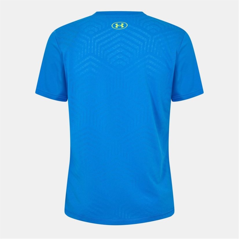 Under Armour Men's Chal Short-Sleeve Performance T-Shirt Blue/Yellow