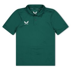 Castore Unisex Kids' Short Sleeve Polo Shirt Botanical Grn