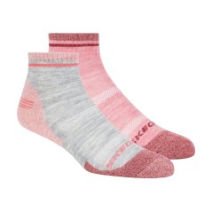 Skechers Women's Quarter Socks Grey/Pink