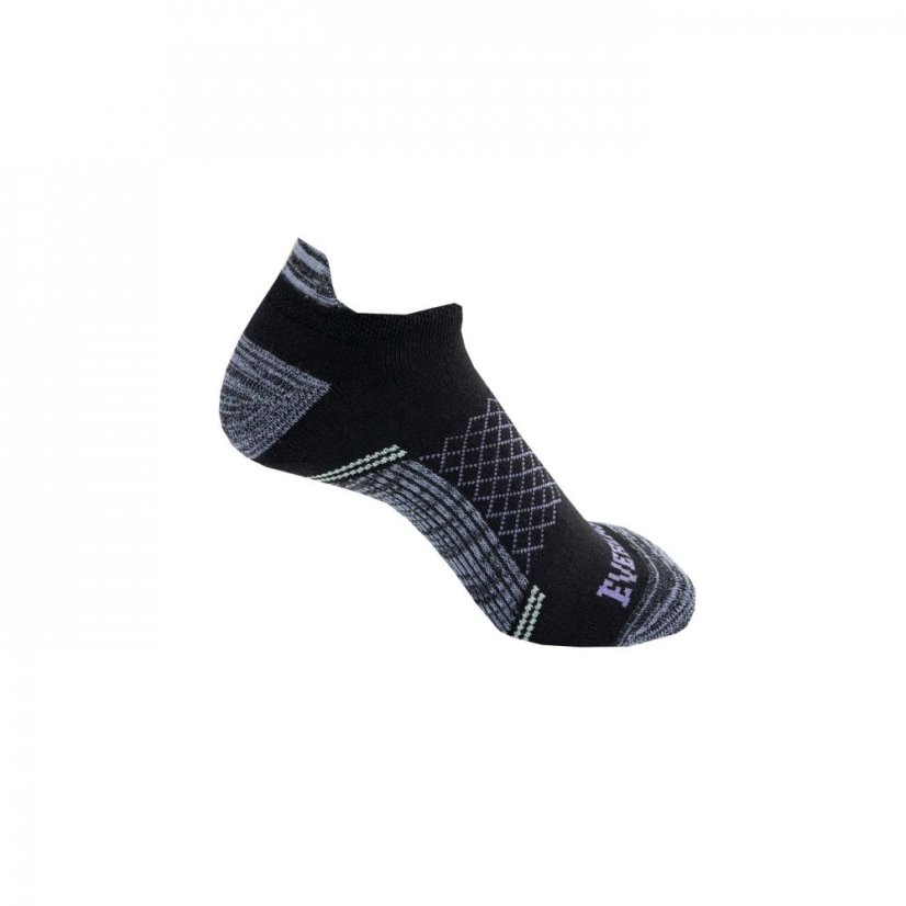 Everlast 6pk Trainer Sock Ladies Black