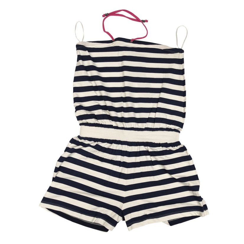 Miss Fiori Playsuit Ladies Navy/White