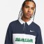 Nike Nigeria Long Sleeve Polo Top Mens Obsidian/Green