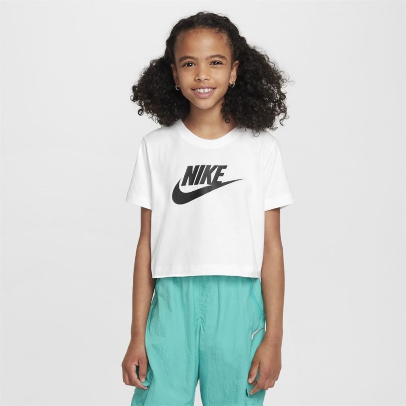 Nike Kids' Crop Top White/Black