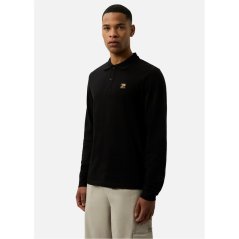 Patrick Luca Long-Sleeve Polo Shirt Black
