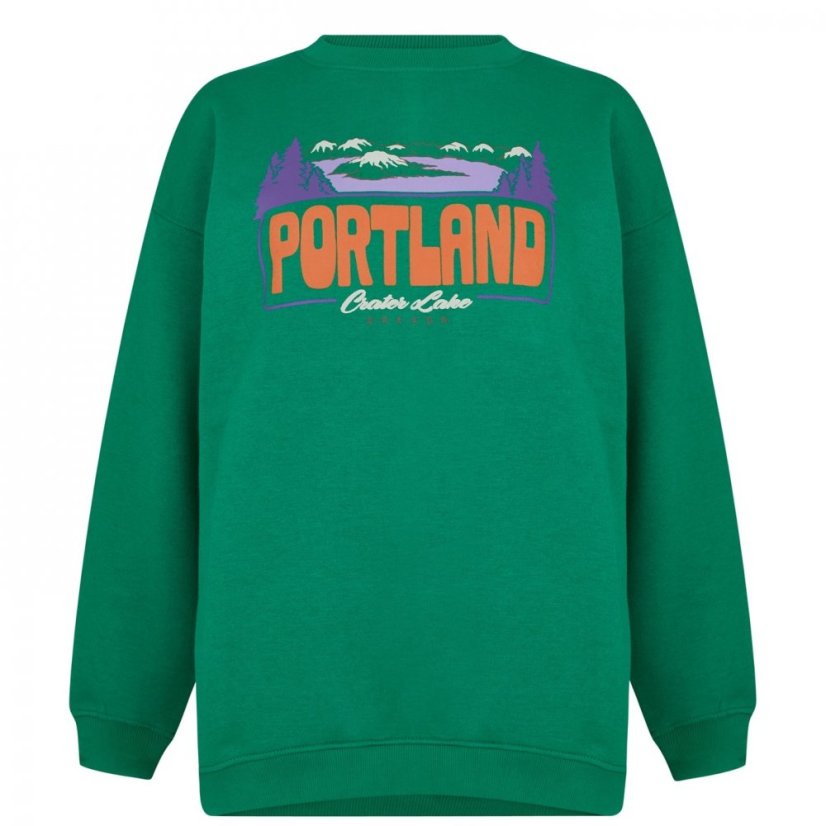 Daisy Street Portland Sweatshirt GREEN