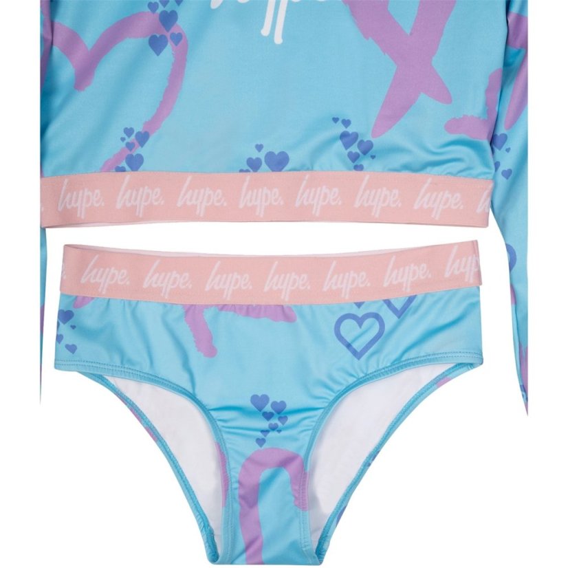 Hype Kids' Heart One Piece Swimsuit Pink