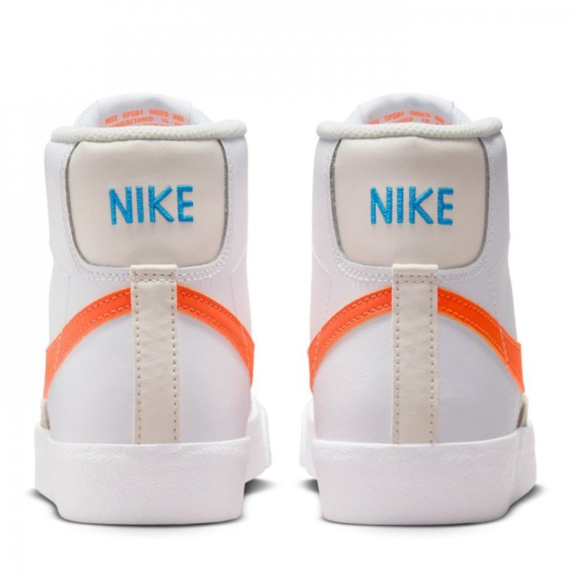 Nike Blazer Mid '77 Big Kids' Shoes Wht/Ora/Blu