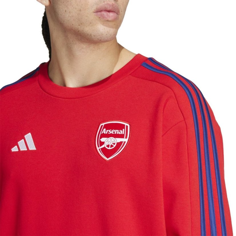 adidas Arsenal DNA Sweatshirt 2024 2025 Adults Scarlet