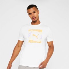 Puma Graphic T-Shirt Mens White Box