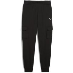 Puma Small Logo Fleece Cargo Pants Black