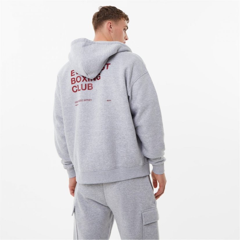 Everlast Boxing Club Zip pánská mikina Grey Marl