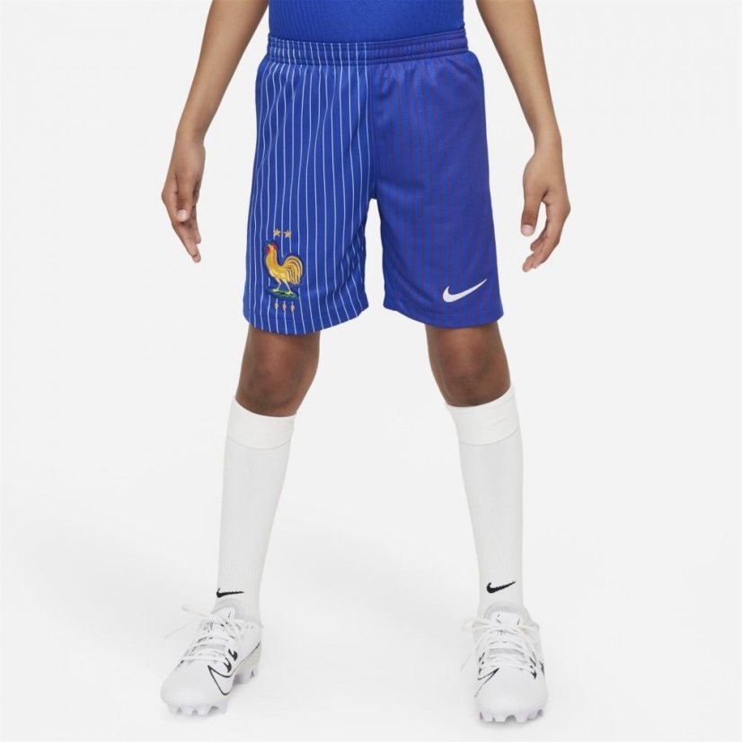 Nike France Away Shorts 2024 Juniors Blue