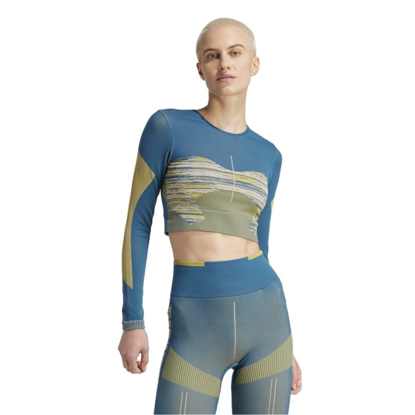 adidas Women's Long Sleeve Performance Gym Top Green