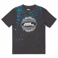No Fear New Graphic T Shirt Junior Boys Charcoal Globe