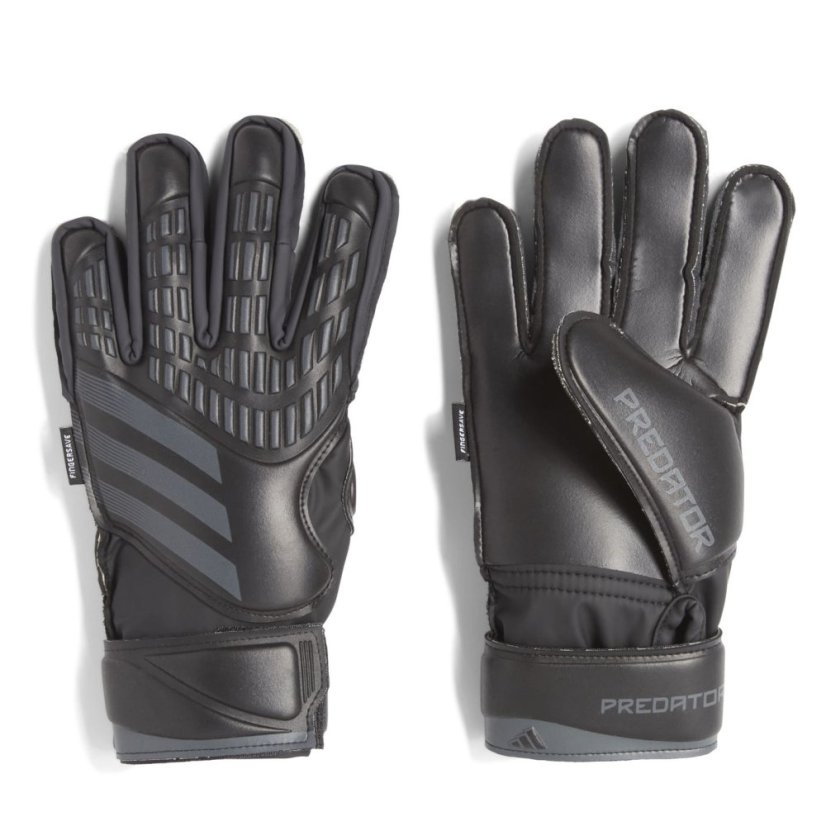 adidas Predator Match Fingersave Goalkeeper Gloves Juniors Black