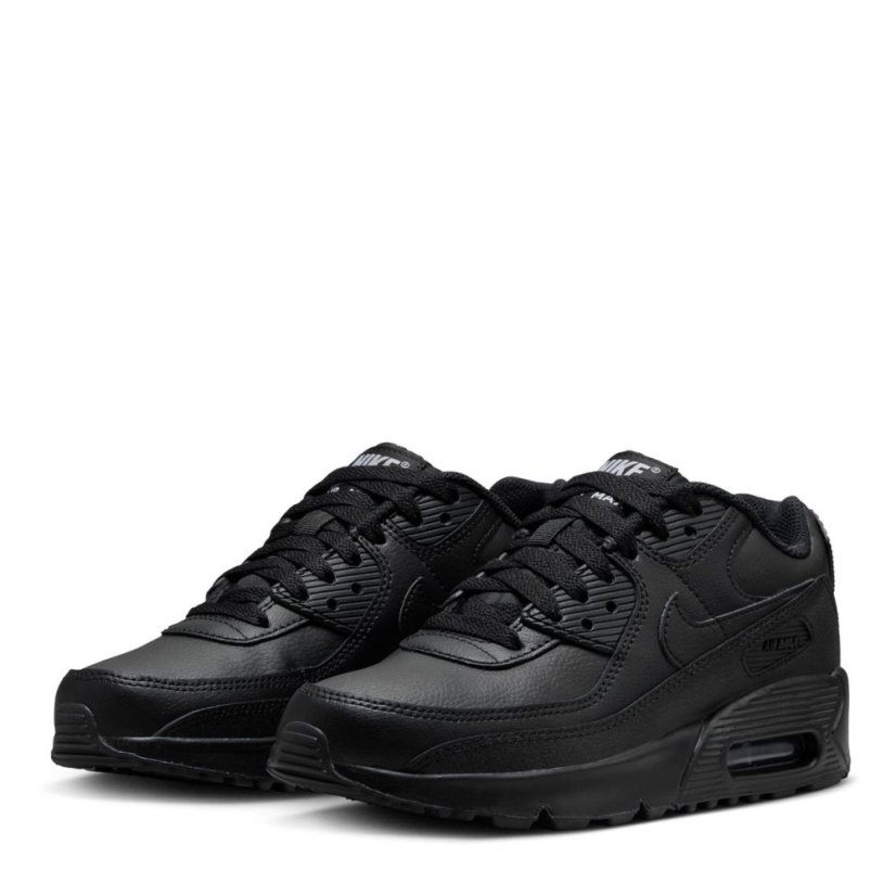 Nike Air Max 90 Little/Big Kids' Shoes Triple Black