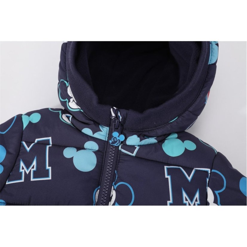 Character Kids' Hooded Long Sleeve Short Puffer Jacket Mickey Blue