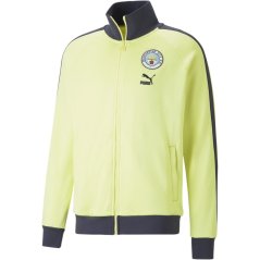Puma Mcfc Ftblheritage T7 Track Jacket Tracksuit Top Mens Fresh Yellow