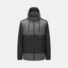 Firetrap Men's Lightweight Wind Resistant Rain Anorak Black