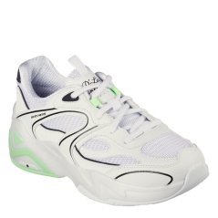 Skechers Women's DL Hyperburst Slip On Trainers White/Lime