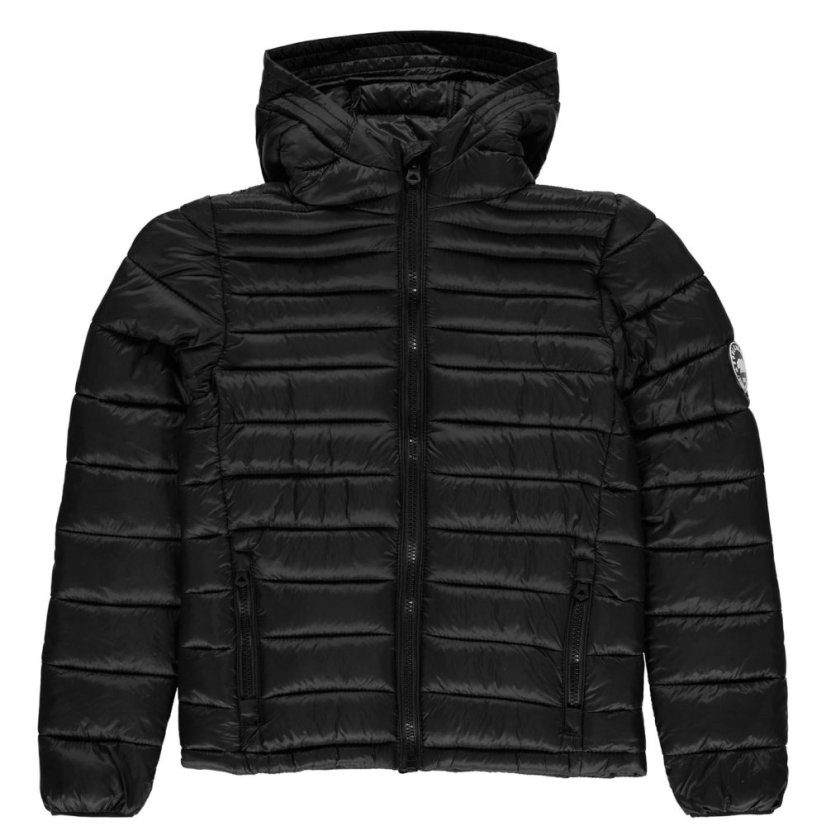 SoulCal Kids' Micro Bubble Long Sleeve Short Puffer Jacket Black
