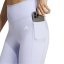 adidas Optime Essentials Stash Pocket Full-Length Leggings Womens Violet/White