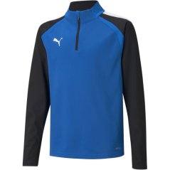 Puma Teamliga quarter Zip Top Jr Fleece Unisex Kids Blue