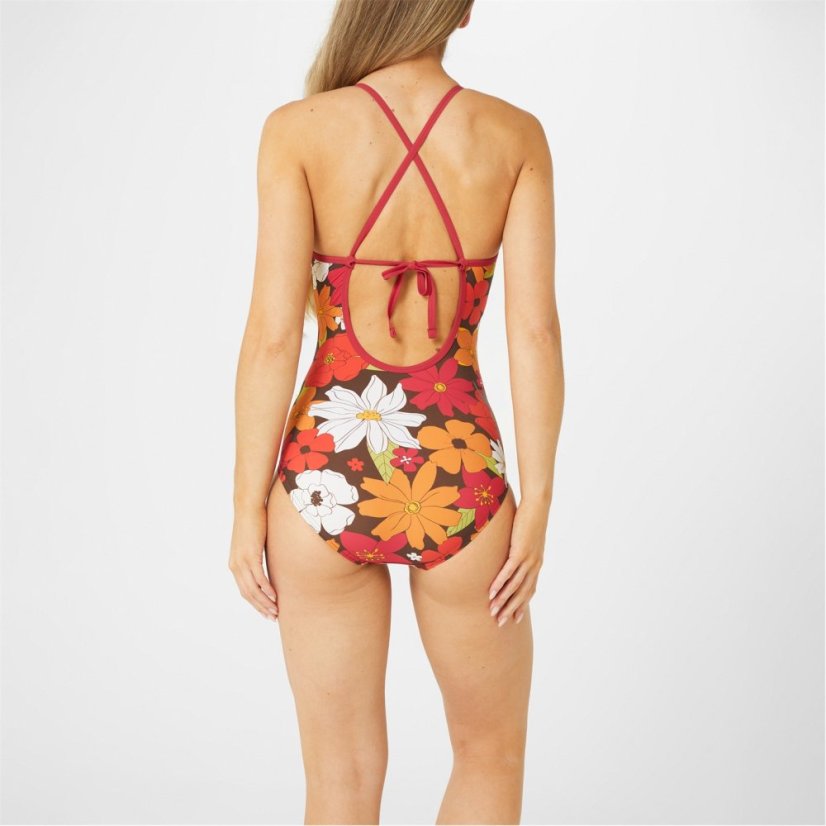 Slazenger Thinstrap Swimsuit Womens Floral