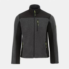 Dunlop Men's On-Site Fleece Long Sleeve Softshell Jacket Black/Grey