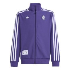 adidas Real Madrid Icon Tracksuit Top Junior's Unity Purple