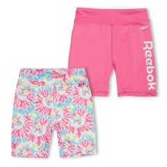 Reebok Kids' T Dye Swrl Jersey Jogger Shorts Carmine Rose