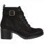 Linea Lace Heel Boot Black