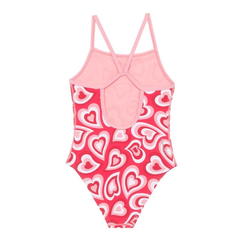 Slazenger Kids' Thin Strap One Piece Swimsuit Red