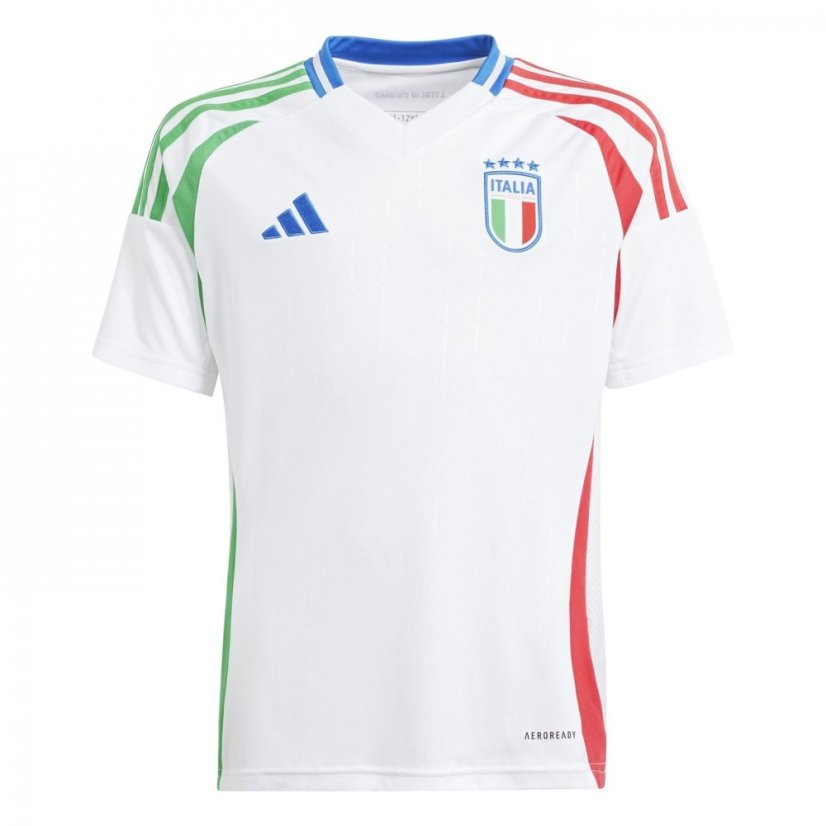 adidas Italy Away Shirt 2024 Juniors White