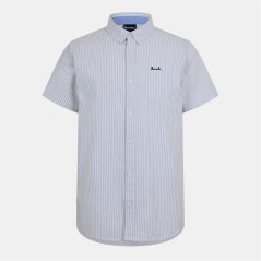 Bench Men's Short-Sleeve Patterned Shirt Grey Stripe