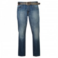 Lee Cooper PU Belted Jeans velikost 32W S
