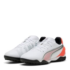 Puma Unisex Kids' King Match Astro Turf Football Boots White-Glowing