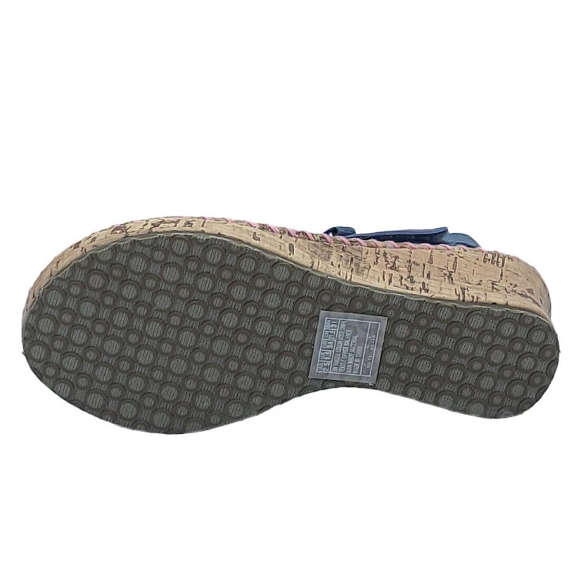 Skechers Tikis Dots And Dazzle Wedge Child Girls Denim/Pink